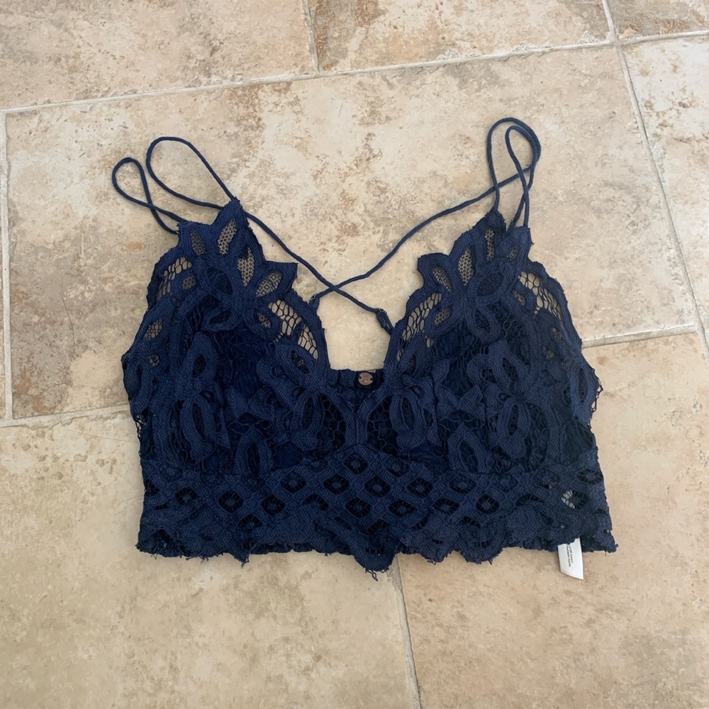FREE PEOPLE navy bralette